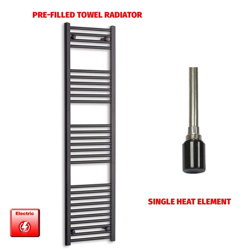 Black electric heated towel - black,