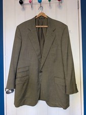 H Huntsman & Sons Savile Row Bespoke 44" Tweed Jacket Mens Single Button 