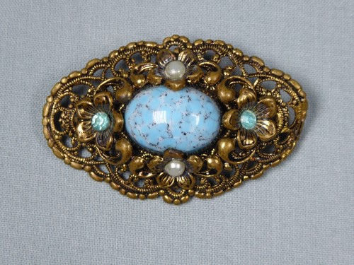 Victorian pinchbeck brooch - victorian,