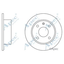 2x Brake Discs Solid For Ford