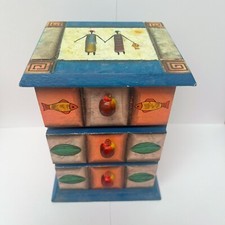 Blue Orange Boho People Fish