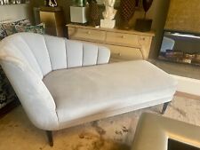 Ex Showhome Bespoke Sofa of London Theron Sky blue velvet chaise long rrp £4400