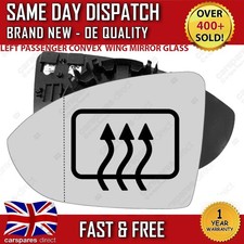 VW GOLF MK7 2012-2020 HEATED WING MIRROR GLASS CONVEX LEFT PASSENGERS