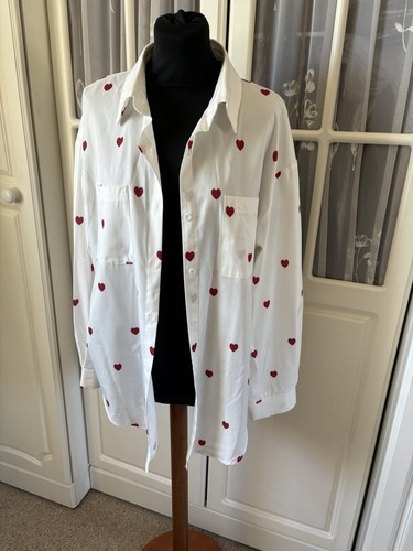 Matalan white love - white, hearts