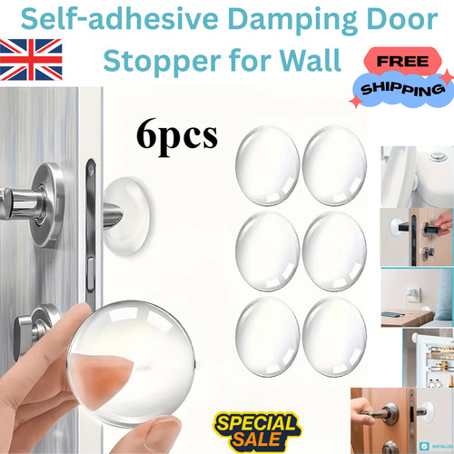 6pcs wall door handle stopper - 6pcs,