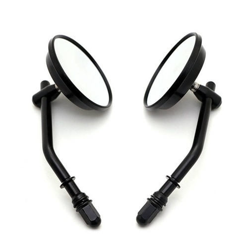 Black round rear wing - black,