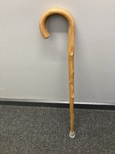 Chestnut Traditional wooden walking stick with grey Ferrule