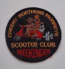NEW OLD STOCK CHEEKY NORTHERN MONKEYS SCOOTER CLUB WEEKENDER PATCH LAMBRETTA GP