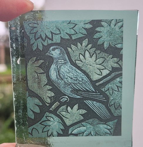 Stained glass bird antique - stained,