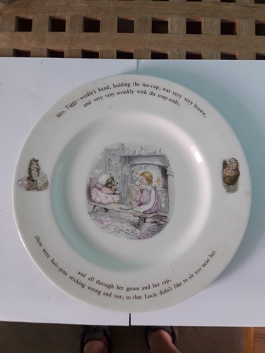 Mrs tiggy winkle plate - tiggy-winkle,