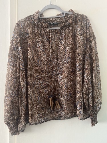 Zara ladies printed blouse top - ladies, blouse/top
