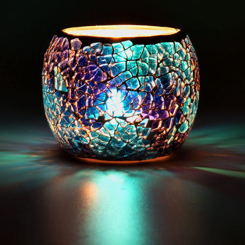 Larcenciel mosaic glass - glass, candle