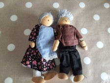 2 Older Adults Doll Figures