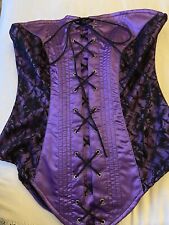 Phaze Clothing Stunning Purple Lacey Corset Medium New Goth