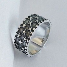 Vintage Little Star Adjustable Ring 925 Sterling Silver Women Girls Jewellery UK