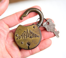 Antique Pyramid padlock w/ key