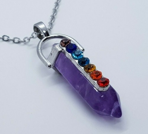 Crystal necklace chakra - necklace,