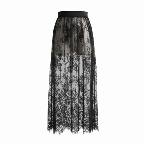 Lace long skirt thin - long,