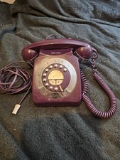 Purple Press Button Landline Telephone Phone Retro Style by NEXT