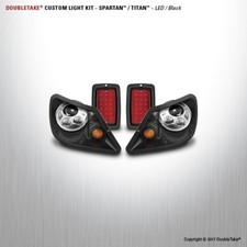 EzGo TXT Titan and Club Car DS Spartan LED Light Kit Custom Body Cowl Double Tak