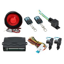 NEW CAR ALARM + 2 DOOR REMOTE CENTRAL LOCKING KIT WITH SHOCK C4O0