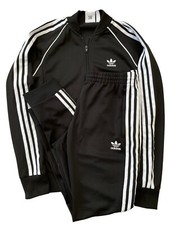 ADIDAS Tracksuit Mens Medium Black Originals Firebird Superstar Trefoil SST