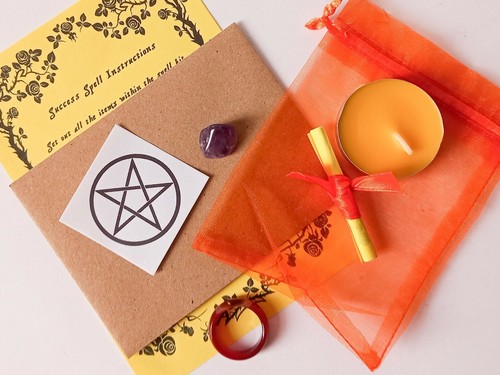 Spell agate ring kit - ring, bag