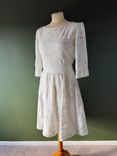 Reiss cream embroidered - cream, skater