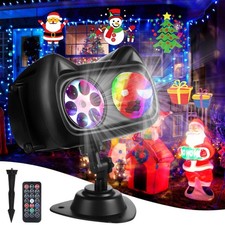 Christmas Projector Lights Xmas Party Indoor Outdoor Snowflake LED Laser Lamp UK