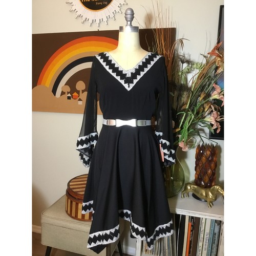 Vintage 70s black silver - vintage,