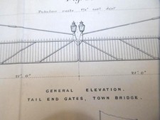 1900 RIVER WEAVER CHESHIRE SWING BRIDGES ORIG ENGINEERING PLANS X2 VERY DETAILED