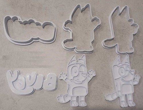 Bluey cookie cutters stamps - cookie,
