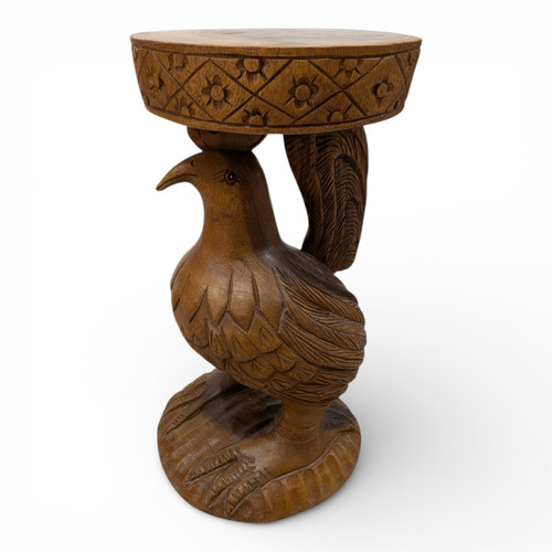 Side table suar wood rooster - suar,