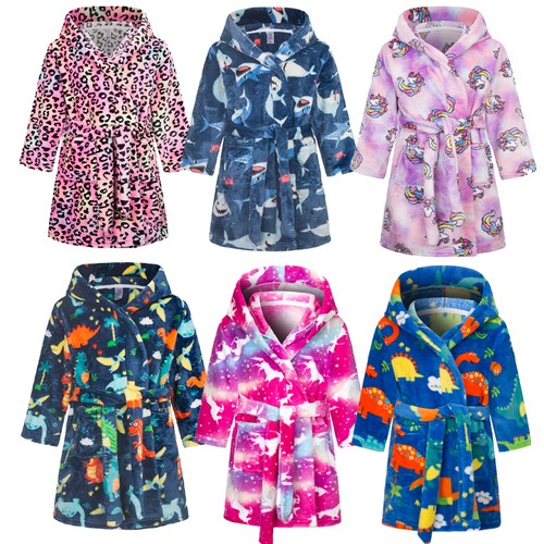 Children cartoon unicorn robe - children,