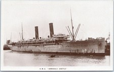 RPPC Vintage Postcard Union Castle Line RMS Armadale Castle 1903 WWI Ship