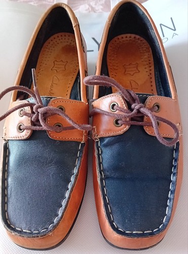 Ladies clarks tan navy - tan/,