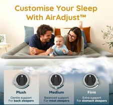 Huddle® Luxury NEVER DEFLATE King Air Bed with Patented Dual Pump SlumberGuard™