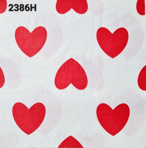 Hearts single table paper - hearts,