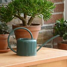 Indoor Green Coloured Watering Can Metal Galvanised Steel 1.1L Narrow Spout UK