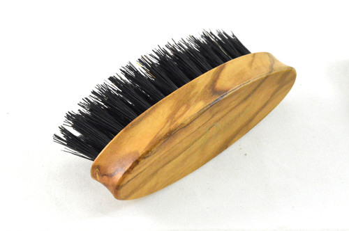 Beard brush oval olive - , wood