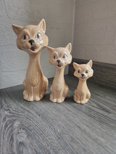 Vintage sylvac beige cats - vintage,