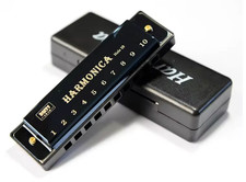 New Silver Swan Harmonica 10 Hole Key of C for Blues Rock Jazz Folk Harmonica UK