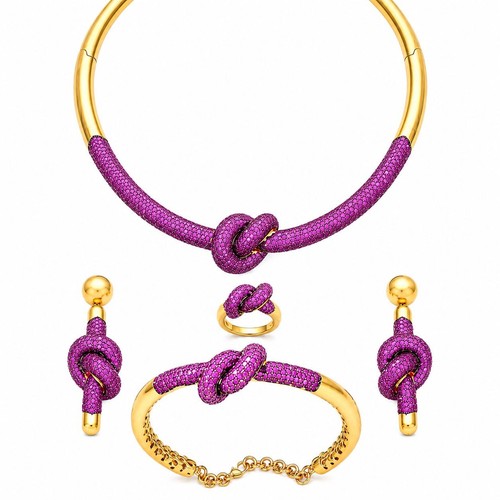 Purple african 4pcs bowknot - purple,