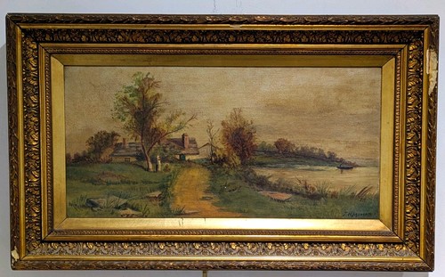 Antique victorian oil - victorian, painting