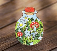 Mushroom Iron-on Patch, Garden