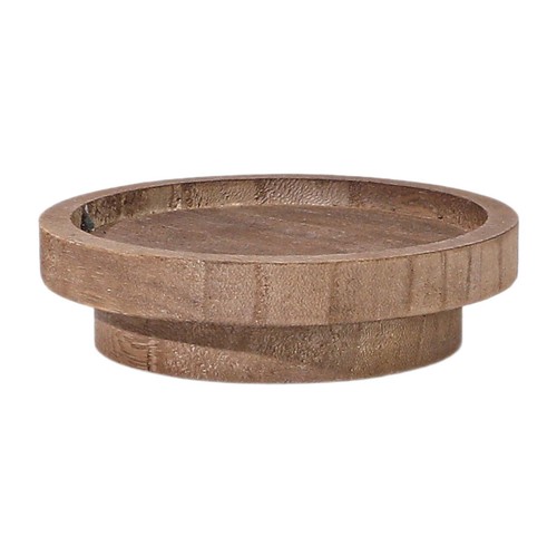 Round wooden serving tray
