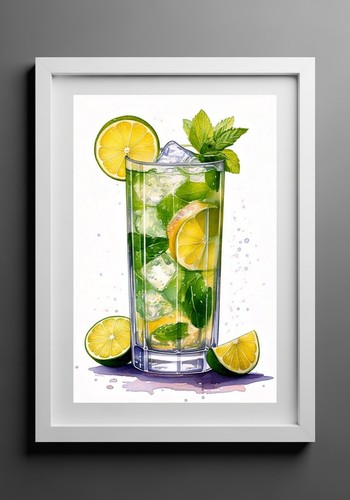 Mojito cocktail wall art - mojito,