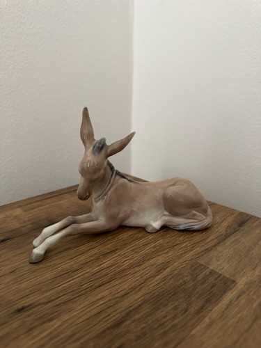 Lladro donkey porcelain - lladro,
