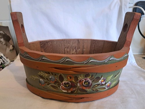 Vintage hand painted toleware - vintage,