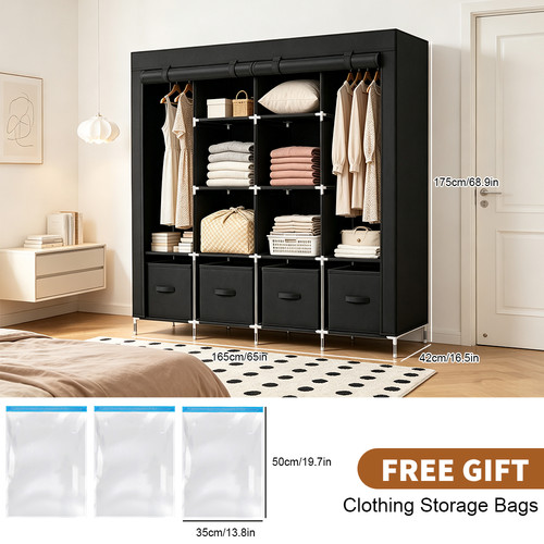 Large canvas wardrobe with - canvas,